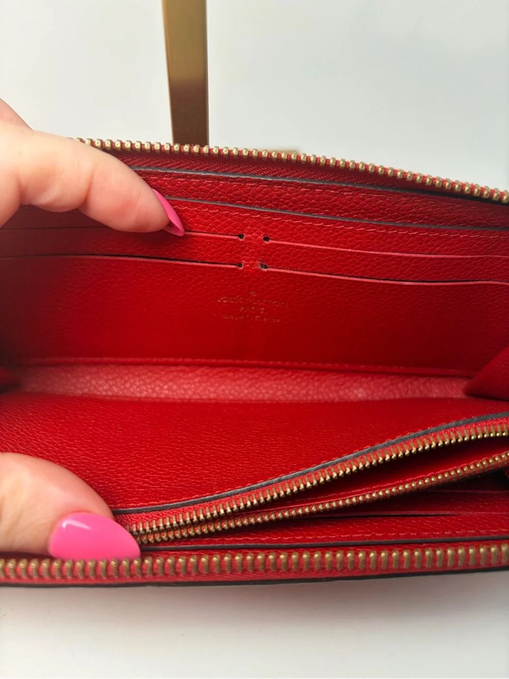 Louis Vuitton Empriente Monogram Zippy Wallet Cherry Red
